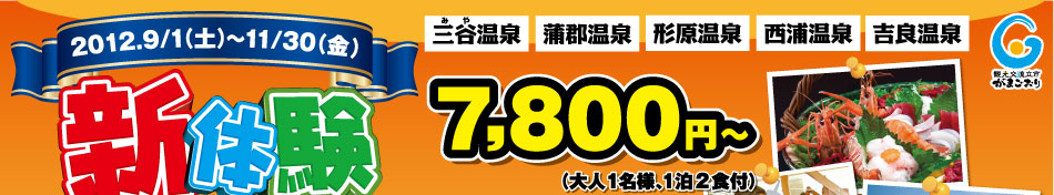 三谷温泉、蒲郡温泉、形原温泉、西浦温泉、三ヶ根・吉良温泉